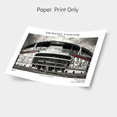 Emirates Stadium poster, Arsenal stadium wall art, football print 