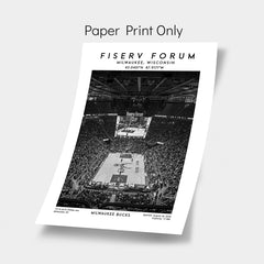 Fiserv Forum: Milwaukee Bucks NBA Basketball Scenic Poster for Fans