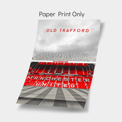 Legendary Old Trafford Man Utd Stadium Poster Print