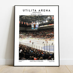 Sheffield Steelers Utilita Arena Print - Vibrant Wall Art, Birthday Gift for Ice Hockey Fans