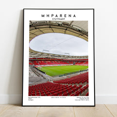 MHPArena football poster, VfB Stuttgart wall art, Bundesliga stadium decor