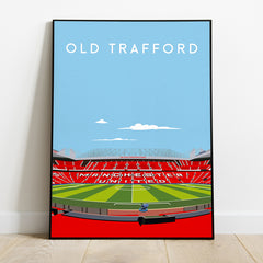 Man Utd Football Poster - Old Trafford Stadium Art Print