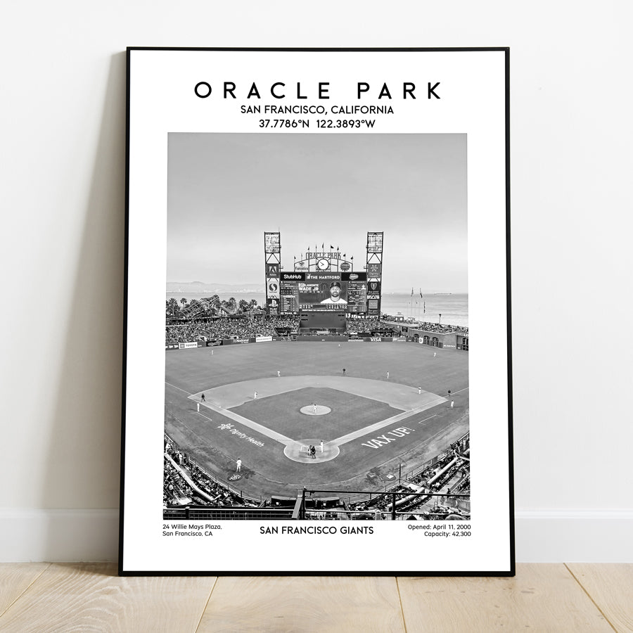 Oracle Park baseball poster, San Francisco Giants wall art, MLB stadium decor, birthday gift