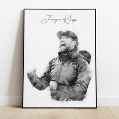 Celebrating Victory: Jürgen Klopp, LFC Legend Manager Football Wall Art