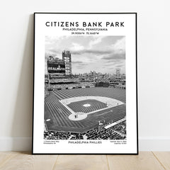 Citizens Bank Park baseball poster, Philadelphia Phillies wall art, MLB fans gift