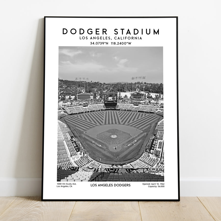 Dodger Stadium: Los Angeles Dodgers MLB Baseball Scenic Poster for Fans