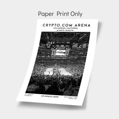 Crypto.com Arena basketball poster print, Los Angeles Lakers wall art, NBA stadium decor