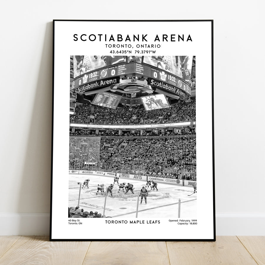 Scotiabank Arena Stadium wall art,  Toronto Maple Leafs NHL poster print, ice hockey artwork