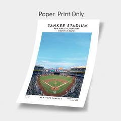 New York Yankees Yankee Stadium poster print, iconic MLB baseball stadium wall decor