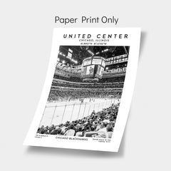 United Center poster, Chicago Blackhawks hockey stadium wall art print, birthday gift