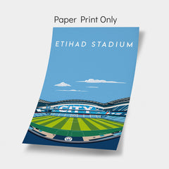 Etihad Stadium The Heart of Manchester City Poster Print