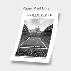 Lumen Field poster print, Seattle Seahawks football stadium wall art, NFL decor, gift for fans