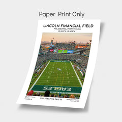 Iconic View of Lincoln Financial Field with Philadelphia Eagles Poster Print