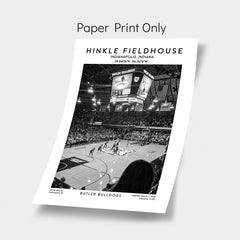 Hinkle Fieldhouse Butler Bulldogs basketball poster print, NCAA fans gift