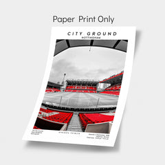 The City Ground Nottingham Stadium Poster 