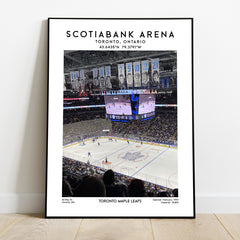 Scotiabank Arena poster, Toronto Maple Leafs hockey stadium wall art, NHL Black & White print