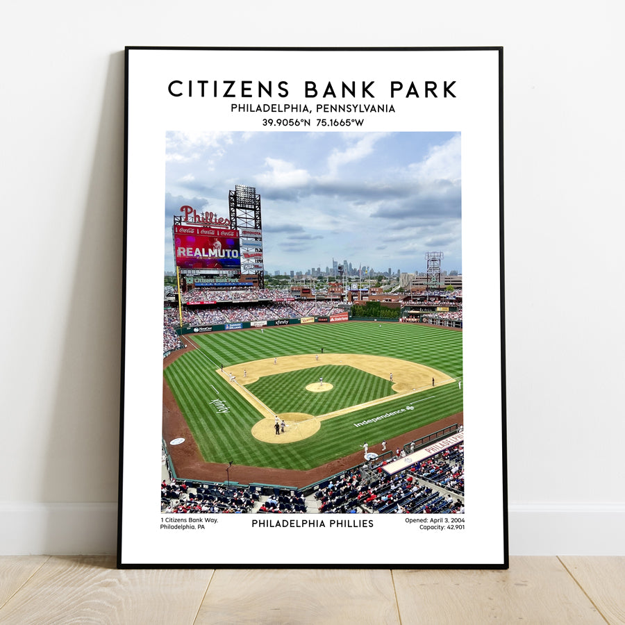 Citizens Bank Park baseball poster, Philadelphia Phillies wall art, MLB stadium decor, birthday gift