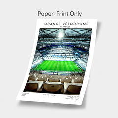 Olympique de Marseille’s Orange Vélodrome Stadium Poster Print