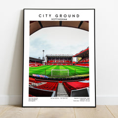 City Ground Nottingham Stadium Poster Print