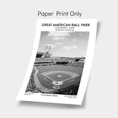 Iconic View of Great American Ball Park with Cincinnati Reds Poster Print