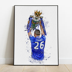 Iconic John Terry Champions League Celebration Football Wall Art