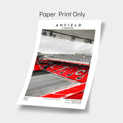 Anfield stadium art poster - Liverpool ground print for fans - football wall decor