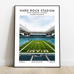 Miami Dolphins at Hard Rock Stadium Football Wall Art