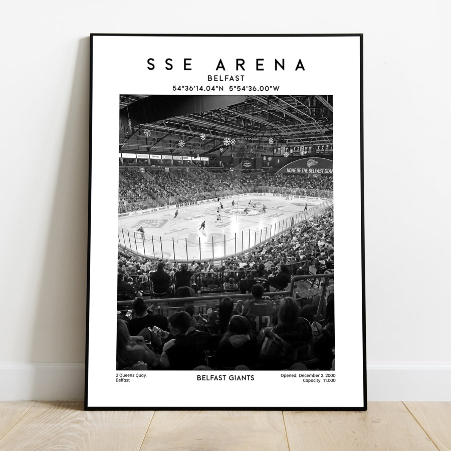 SSE Arena Belfast print, Belfast Giants, EIHL hockey wall art for fans, birthday gift