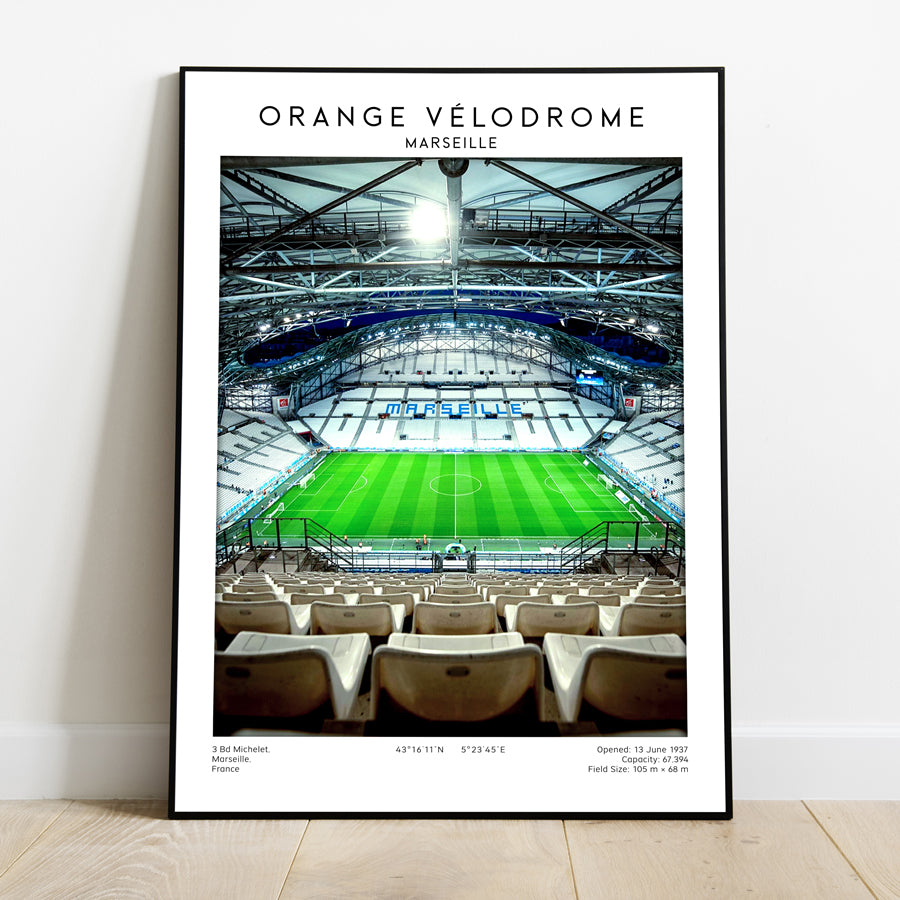 Orange Vélodrome The Heart of Olympique de Marseille Poster Print