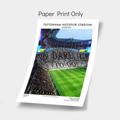 Tottenham Hotspur Stadium football poster, stylish wall print for dedicated Spurs fans