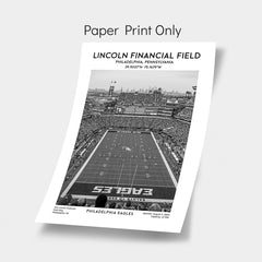 Lincoln Financial Field with Philadelphia Eagles Football Team Poster Print