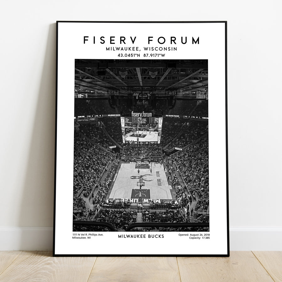 Iconic Milwaukee Bucks Moments at Fiserv Forum NBA Basketball Wall Art