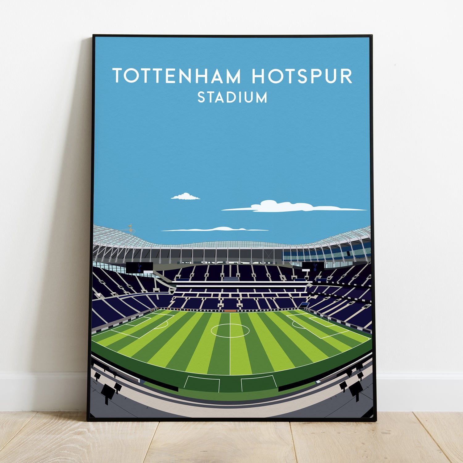 Tottenham stadium football poster print, North London stadium wall art for fans