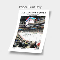 Xcel Energy Centre hockey print, Minnesota Wild wall art, NHL stadium decor