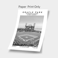 Oracle Park baseball poster, San Francisco Giants wall art, MLB stadium artwork