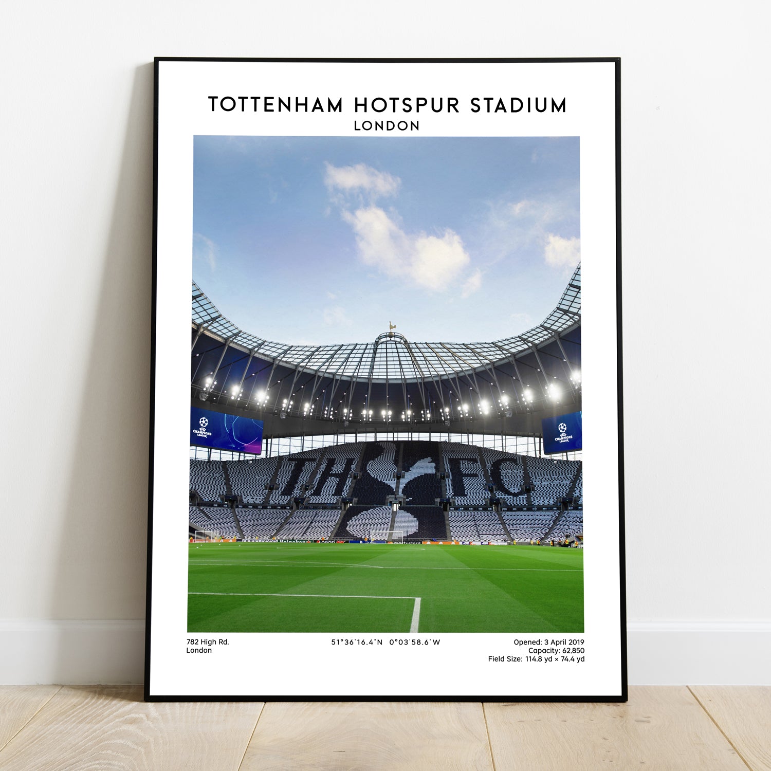 Tottenham Hotspur Stadium print, football wall art, perfect for Spurs supporters