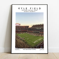 Kyle Field poster print, NCAA wall art