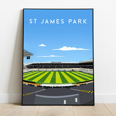 St James's Park Stadium Poster Print - Football Wall Art