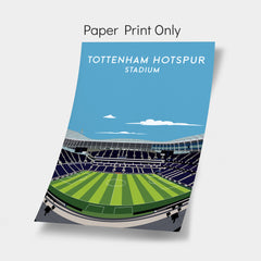 Tottenham football stadium poster print, ideal for Spurs fans