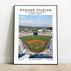 Iconic Los Angeles Dodgers Moments at Dodger Stadium MLB Baseball Wall Art