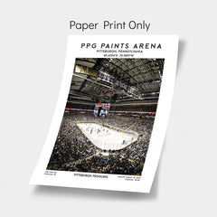 PPG Paints Arena hockey poster print, Pittsburgh Penguins wall art, NHL stadium decor