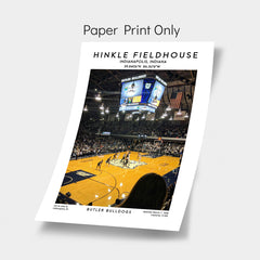 Hinkle Fieldhouse Butler Bulldogs basketball poster print, birthday gift