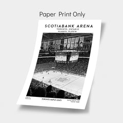 Scotiabank Arena poster, Toronto Maple Leafs hockey stadium wall art, NHL print for fans