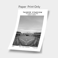 New York Yankees Yankee Stadium print, iconic MLB baseball stadium wall art poster