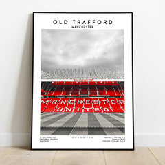 Old Trafford Stadium Art: Man Utd Football Poster