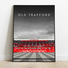 Man Utd’s Iconic Old Trafford Stadium Poster Print