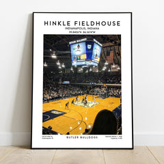 Hinkle Fieldhouse Butler Bulldogs basketball poster print