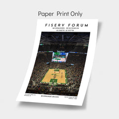 Fiserv Forum: Milwaukee Bucks NBA Basketball Art Print