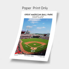 Great American Ball Park with Cincinnati Reds Baseball Team Poster Print