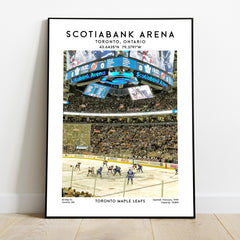 Scotiabank Arena Stadium wall art, Toronto Maple Leafs NHL poster, ice hockey print